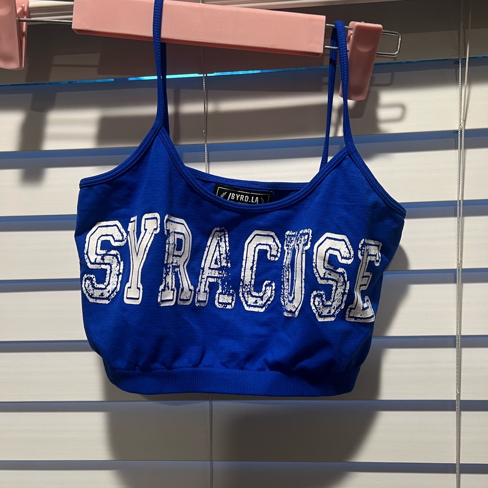 Blue Syracuse Crop Top